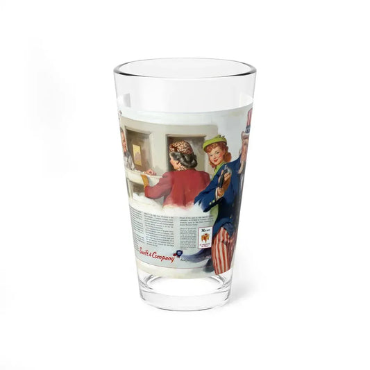 Next, Saturday Evening Post, February 24, 1945 (Magazine Illustration) Pint Glass 16oz 16oz - Go Mug Yourself