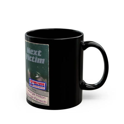 NEXT VICTIM (VHS COVER) - Black Coffee Mug-Go Mug Yourself