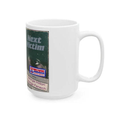 NEXT VICTIM (VHS COVER) - White Coffee Mug-Go Mug Yourself