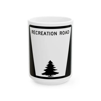 NF Blank (Nebraska) (Road Sign) White Coffee Mug 15oz - Go Mug Yourself