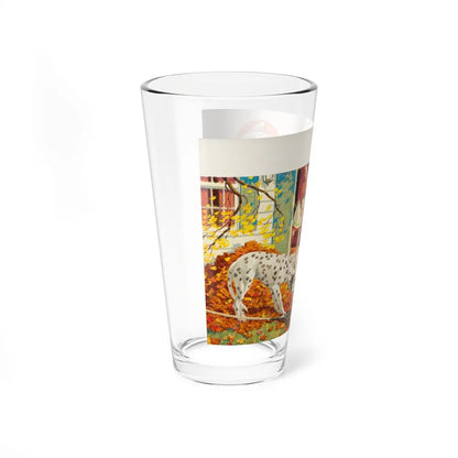 NFPA advertisement, Sparky Says (Magazine Illustration) Pint Glass 16oz-Go Mug Yourself