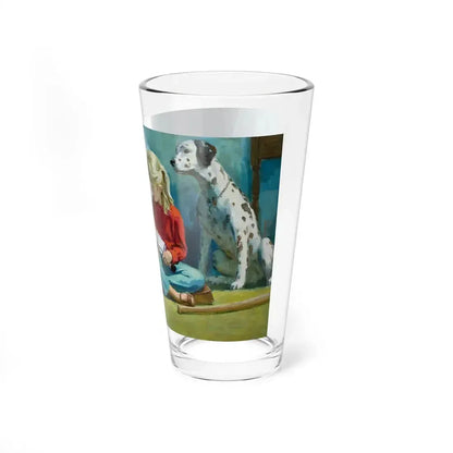 NFPA- Boy and Girl Playing (Magazine Illustration) Pint Glass 16oz - Go Mug Yourself