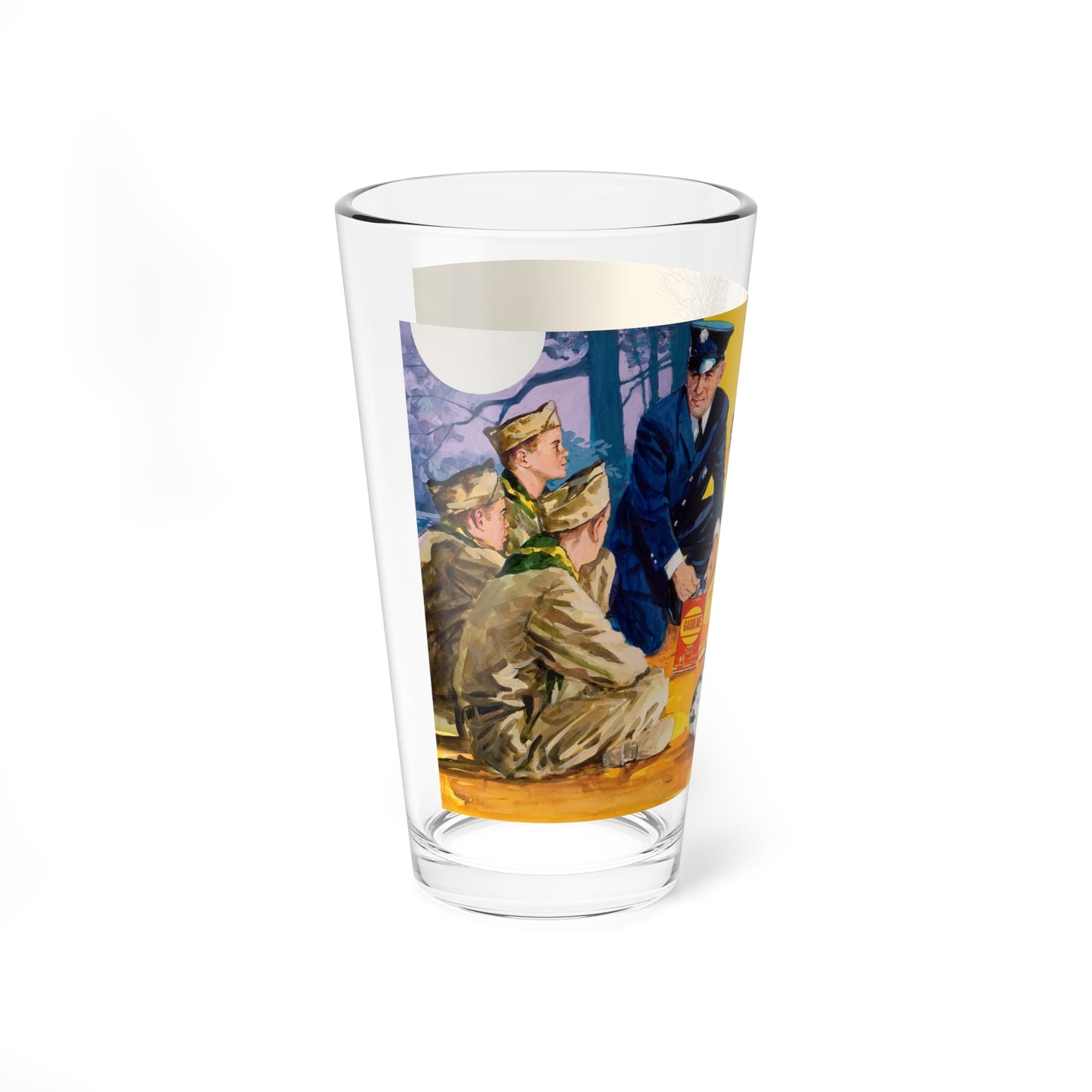 NFPA- Lesson for Boy Scouts (Magazine Illustration) Pint Glass 16oz-Go Mug Yourself