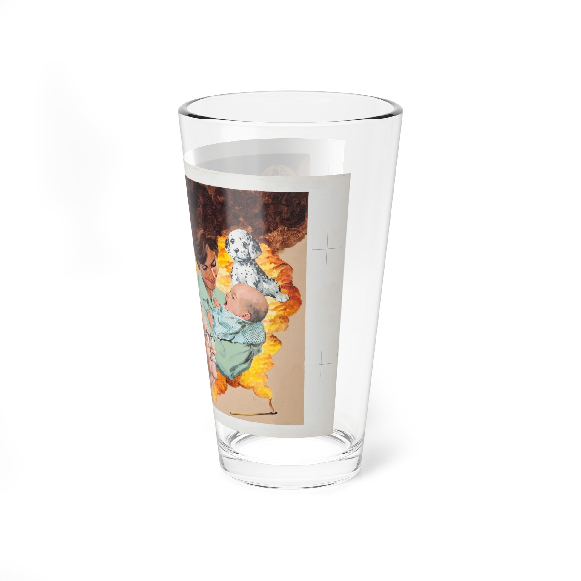 NFPA - Sparky, The Fire Dog (Magazine Illustration) Pint Glass 16oz-Go Mug Yourself