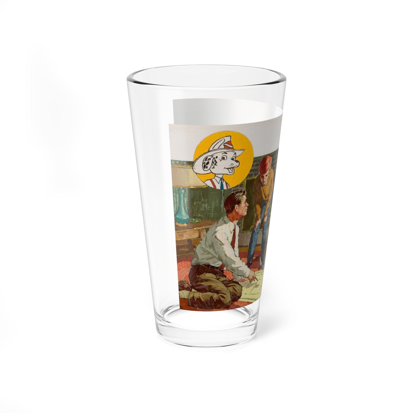 NFPA - Sparky, The Home Escape Plan (1) (Magazine Illustration) Pint Glass 16oz-Go Mug Yourself