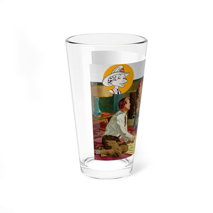 NFPA - Sparky, The Home Escape Plan (2) (Magazine Illustration) Pint Glass 16oz-Go Mug Yourself