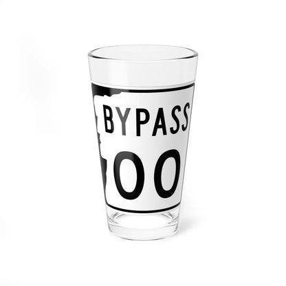 NH Route 00 Bypass template (New Hampshire) (Road Sign) Pint Glass 16oz 16oz - Go Mug Yourself