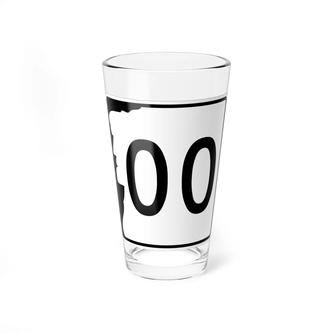 NH Route 00 template (New Hampshire) (Road Sign) Pint Glass 16oz 16oz - Go Mug Yourself