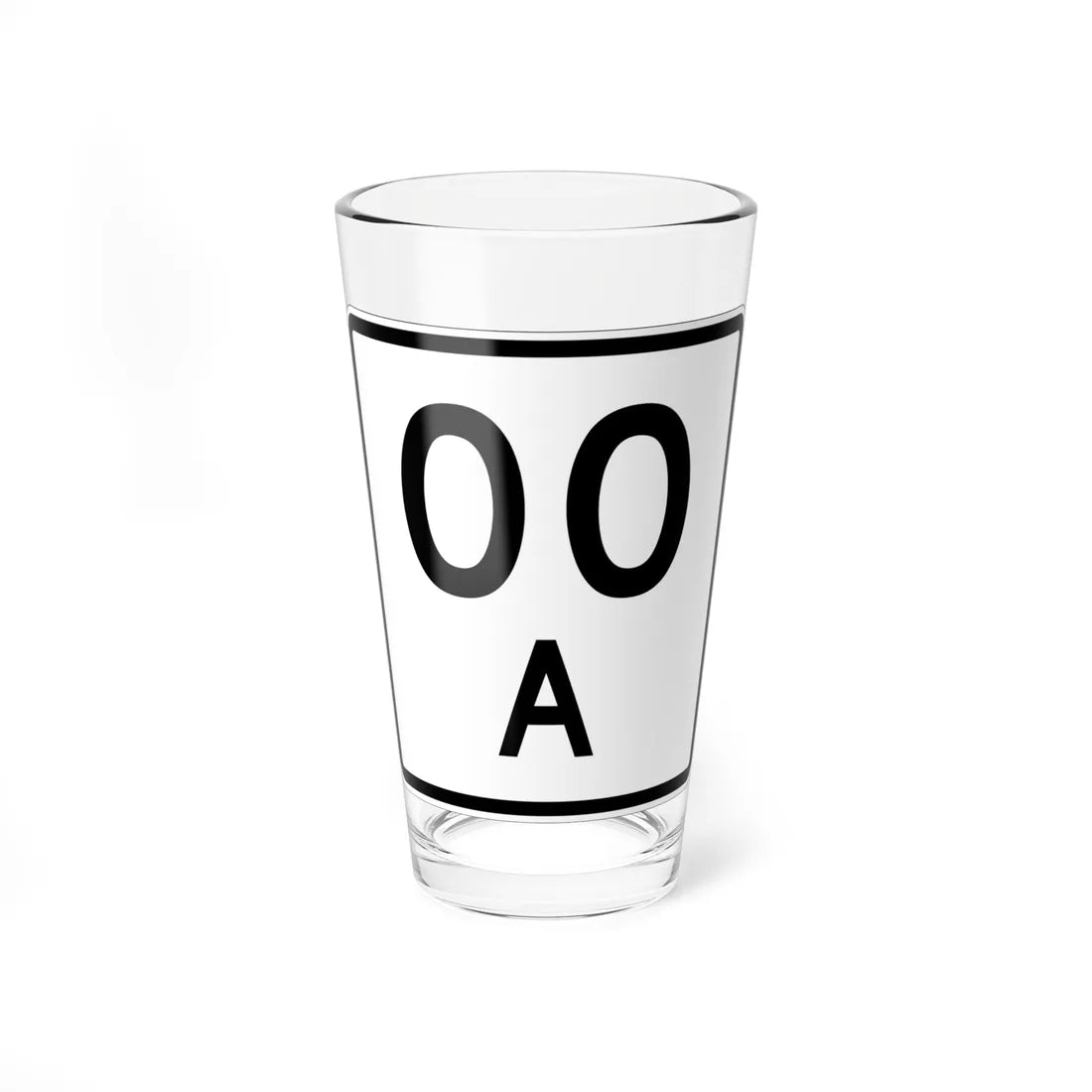 NH Route 00A template 1948 (New Hampshire) (Road Sign) Pint Glass 16oz 16oz - Go Mug Yourself