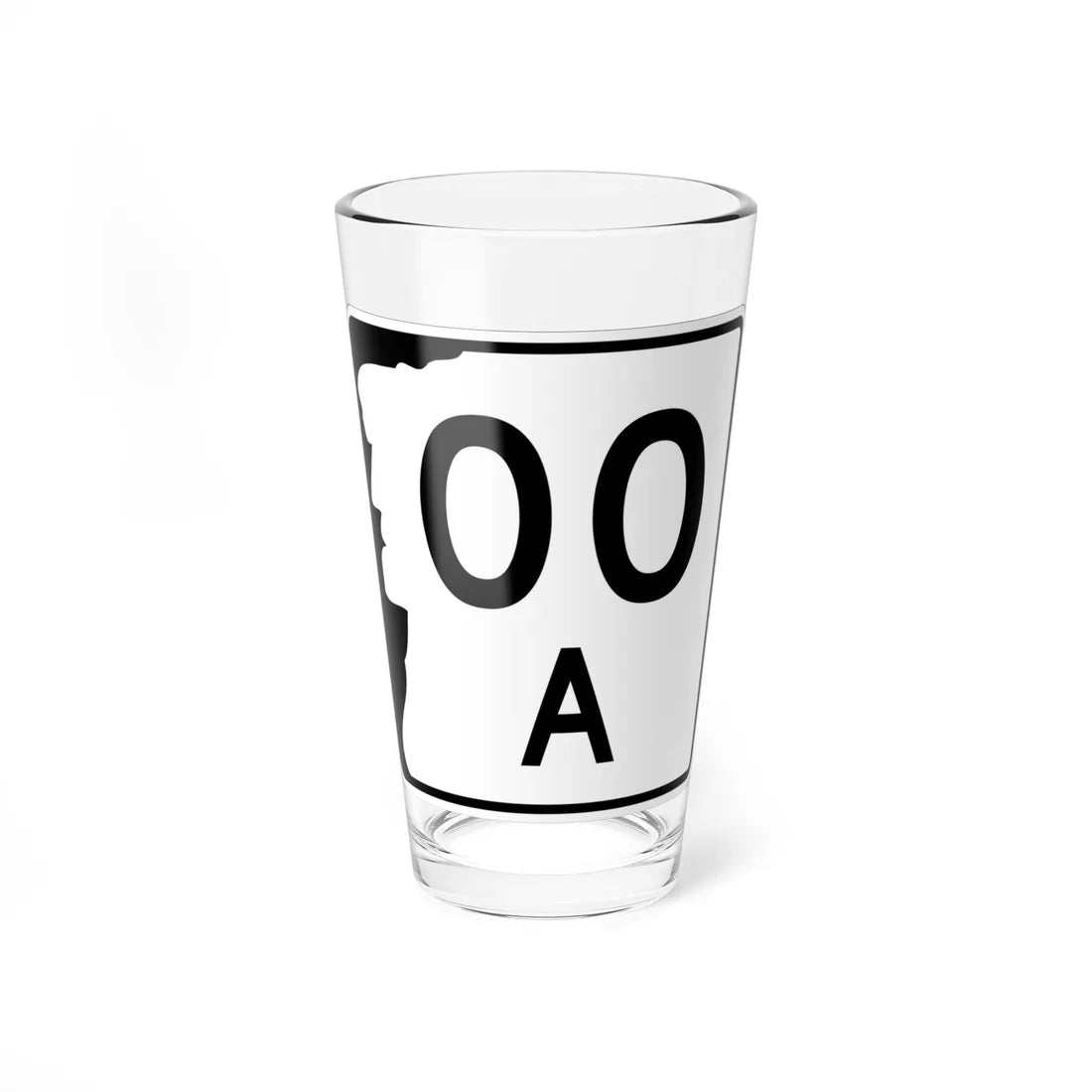 NH Route 00A template (New Hampshire) (Road Sign) Pint Glass 16oz 16oz - Go Mug Yourself