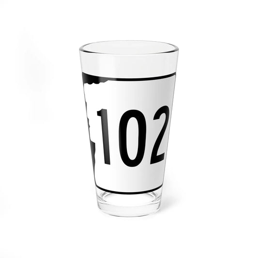 NH Route 102 (New Hampshire) (Road Sign) Pint Glss 16oz 16oz - Go Mug Yourself