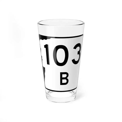 NH Route 103B (New Hampshire) (Road Sign) Pint Glass 16oz 16oz - Go Mug Yourself