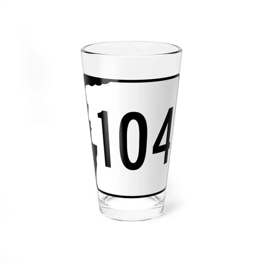 NH Route 104 (New Hampshire) (Road Sign) Pint Glss 16oz 16oz - Go Mug Yourself