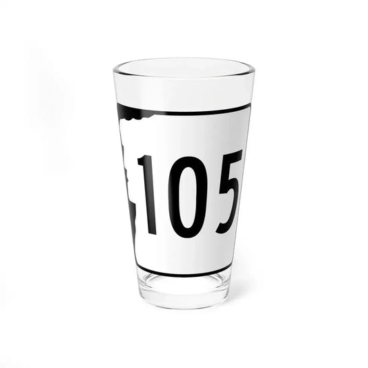 NH Route 105 (New Hampshire) (Road Sign) Pint Glass 16oz 16oz - Go Mug Yourself