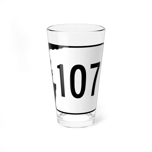 NH Route 107 (New Hampshire) (Road Sign) Pint Glass 16oz 16oz - Go Mug Yourself