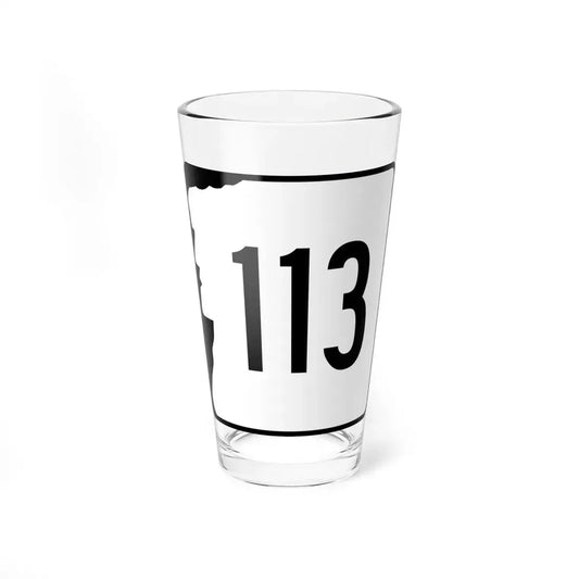 NH Route 113 (New Hampshire) (Road Sign) Pint Glss 16oz 16oz - Go Mug Yourself
