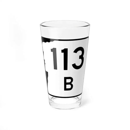 NH Route 113B (New Hampshire) (Road Sign) Pint Glass 16oz 16oz - Go Mug Yourself