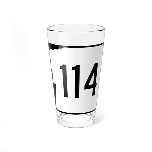 NH Route 114 (New Hampshire) (Road Sign) Pint Glss 16oz 16oz - Go Mug Yourself