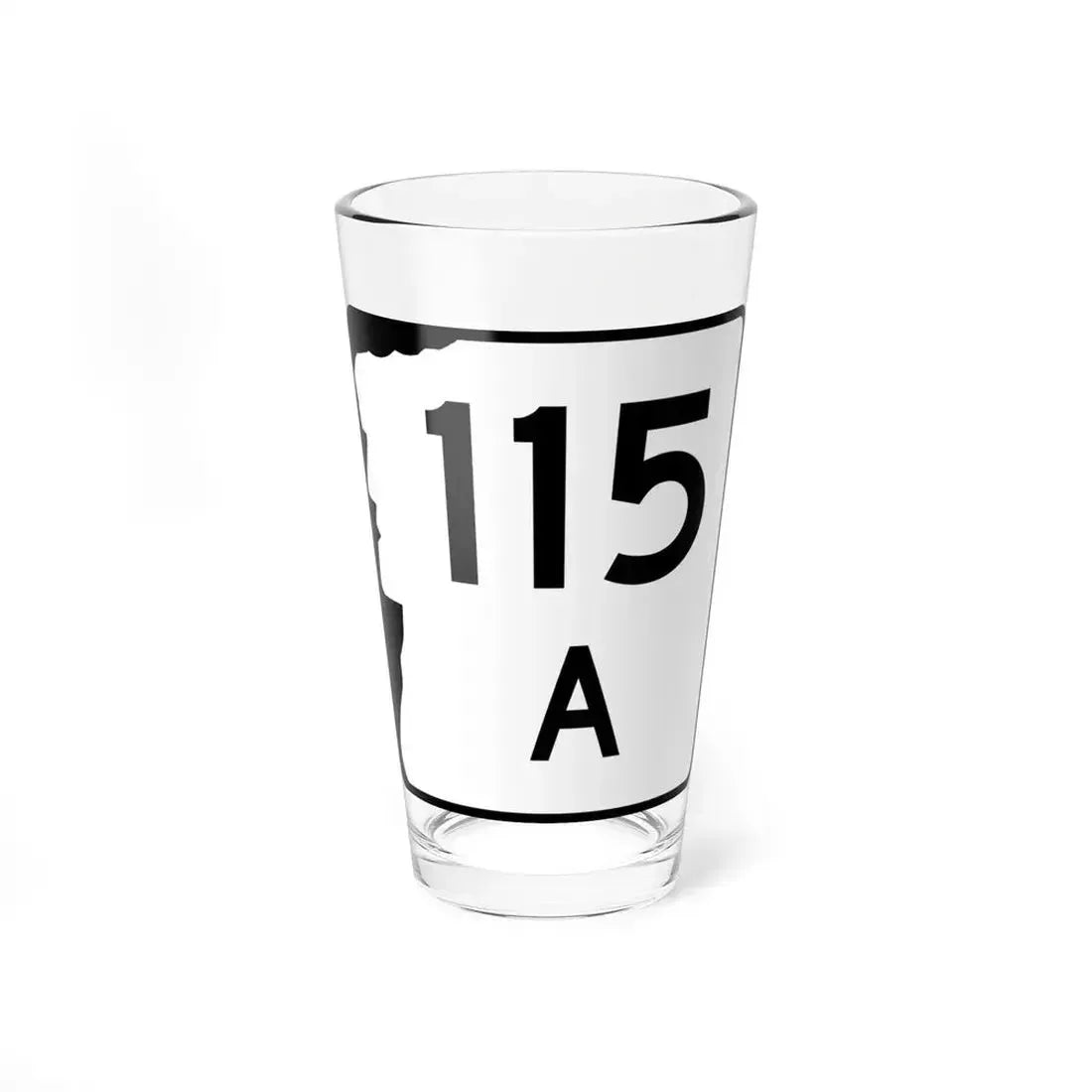 NH Route 115A (New Hampshire) (Road Sign) Pint Glass 16oz 16oz - Go Mug Yourself
