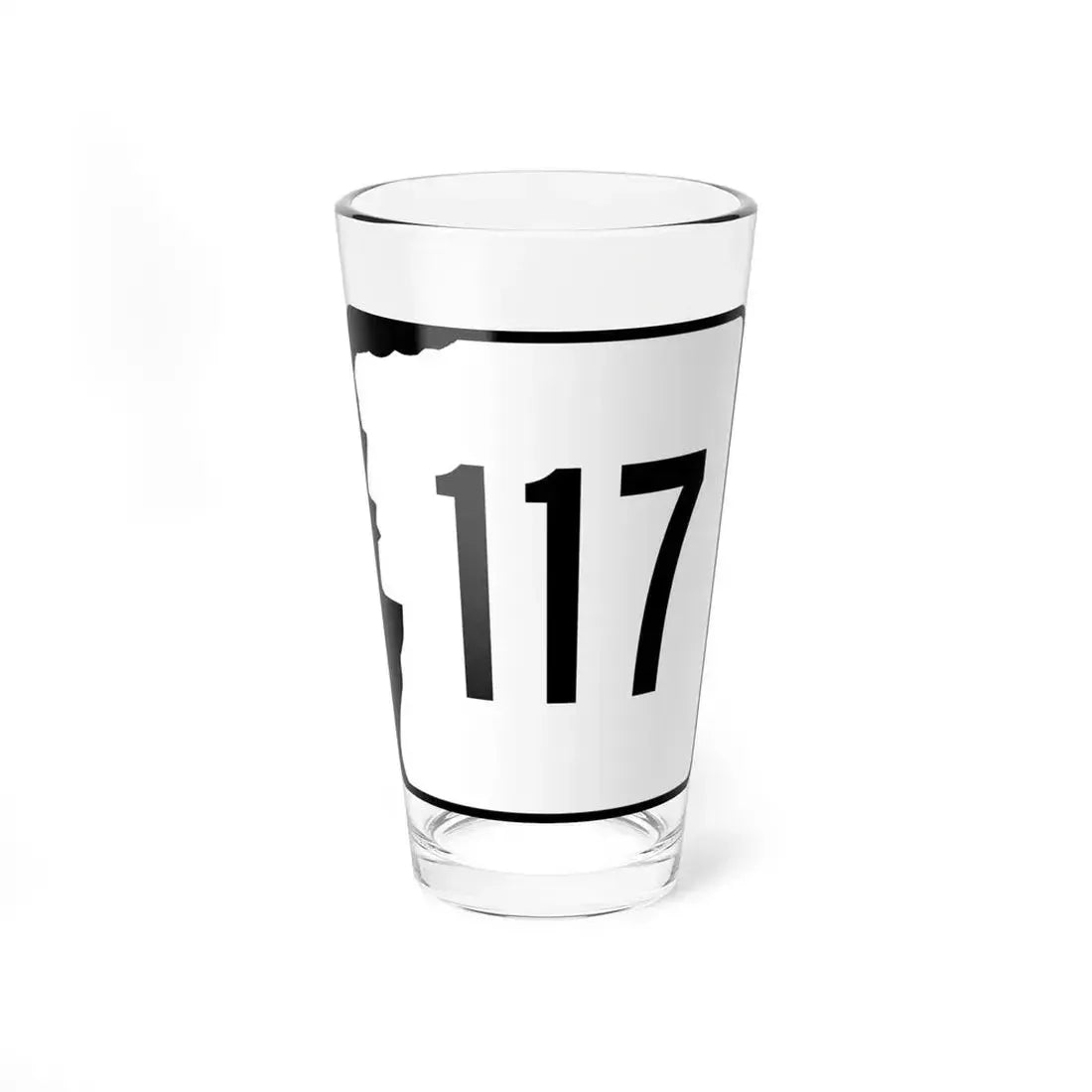 NH Route 117 (New Hampshire) (Road Sign) Pint Glass 16oz 16oz - Go Mug Yourself