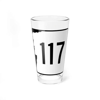 NH Route 117 (New Hampshire) (Road Sign) Pint Glss 16oz 16oz - Go Mug Yourself
