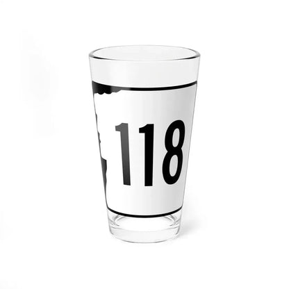 NH Route 118 (New Hampshire) (Road Sign) Pint Glass 16oz 16oz - Go Mug Yourself