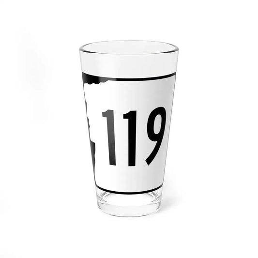 NH Route 119 (New Hampshire) (Road Sign) Pint Glss 16oz 16oz - Go Mug Yourself