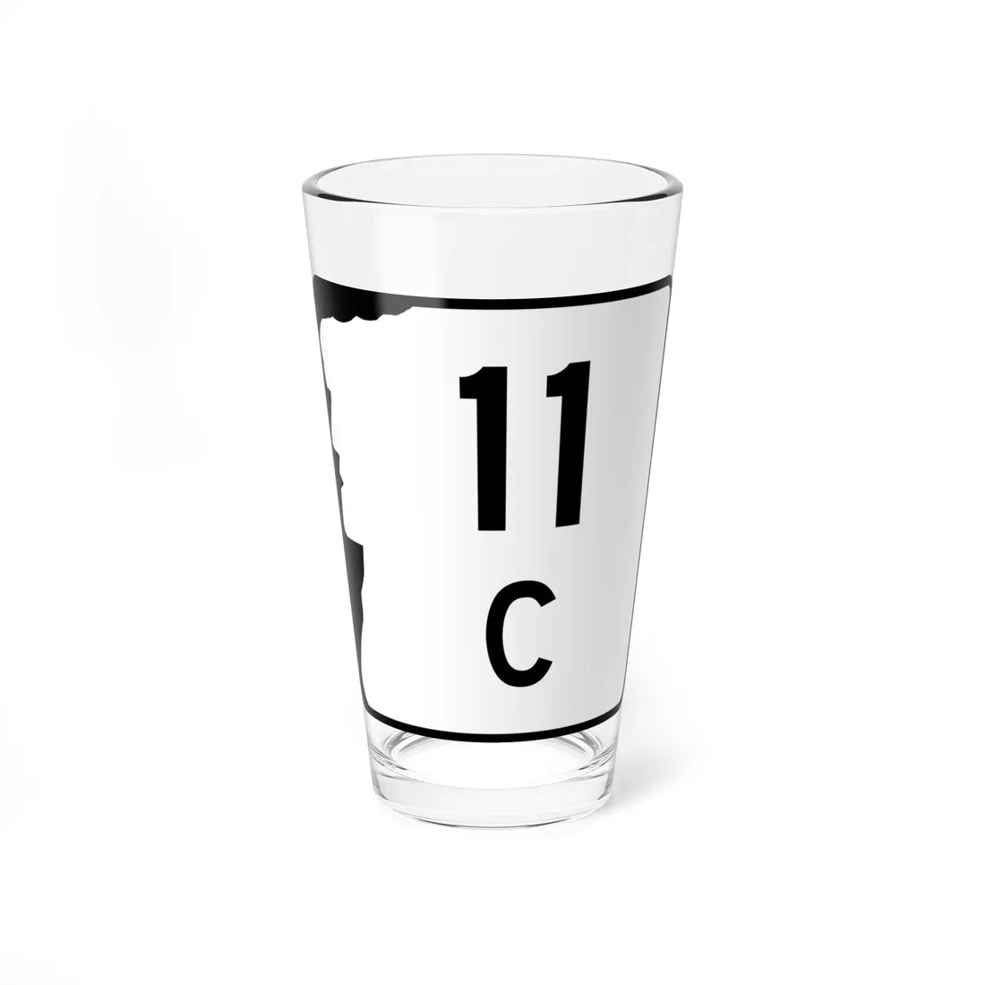 NH Route 11C (New Hampshire) (Road Sign) Pint Glass 16oz - Go Mug Yourself