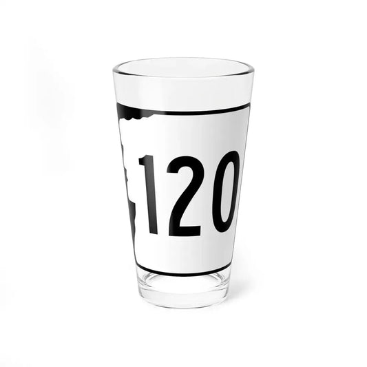 NH Route 120 (New Hampshire) (Road Sign) Pint Glss 16oz 16oz - Go Mug Yourself