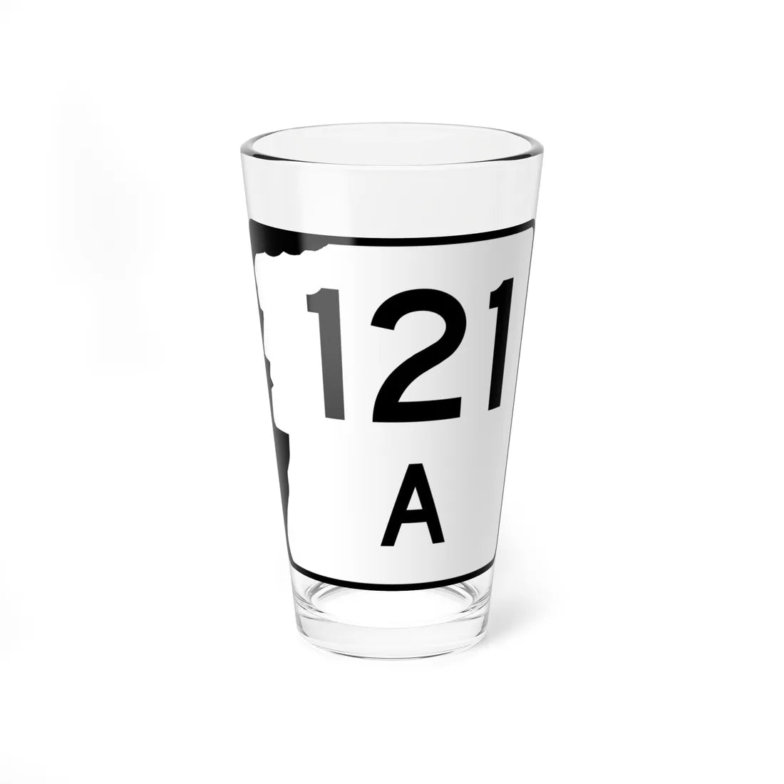 NH Route 121A (New Hampshire) (Road Sign) Pint Glss 16oz 16oz - Go Mug Yourself