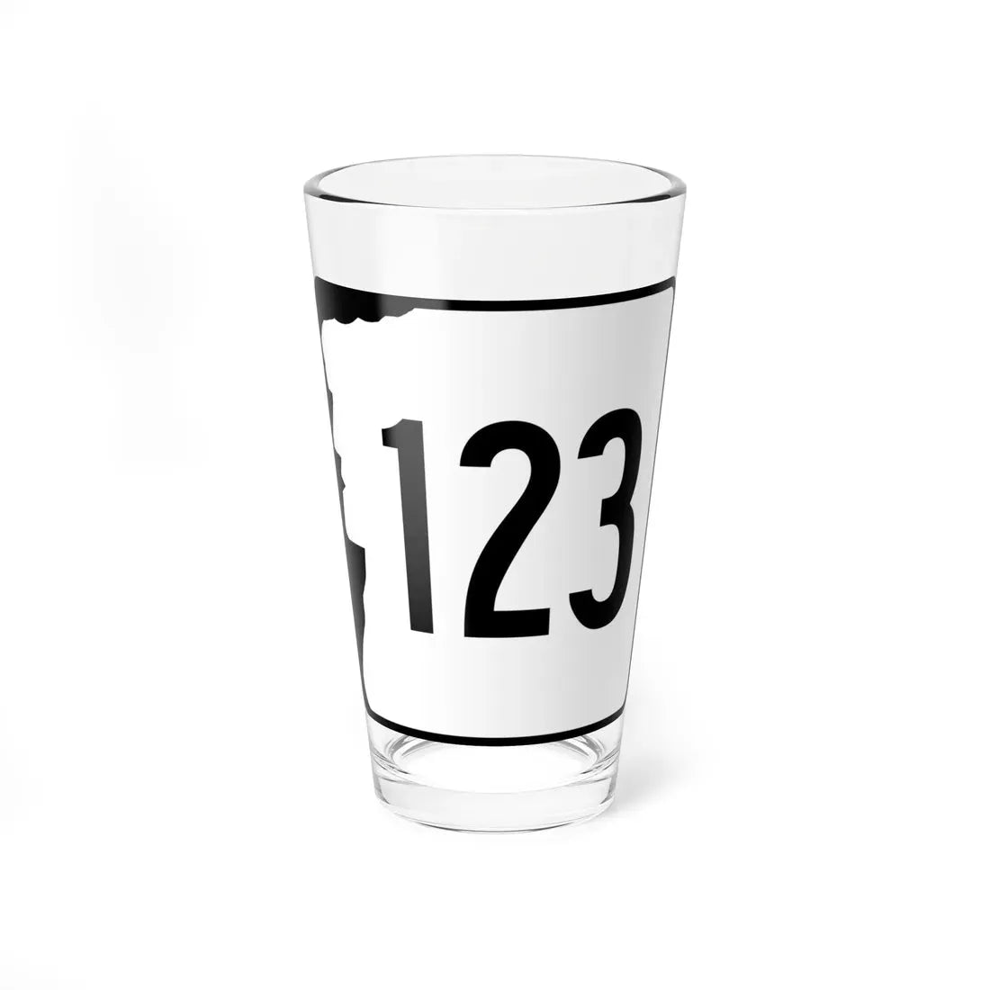 NH Route 123 (New Hampshire) (Road Sign) Pint Glass 16oz 16oz - Go Mug Yourself