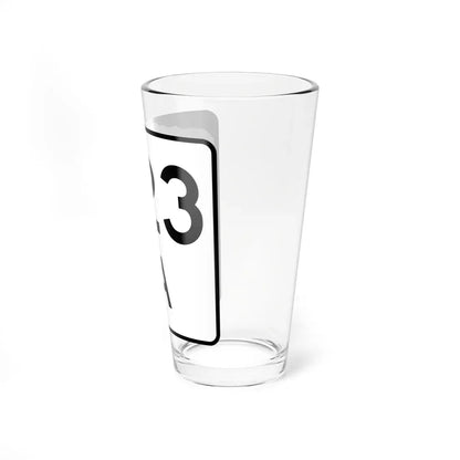 NH Route 123A (New Hampshire) (Road Sign) Pint Glass 16oz - Go Mug Yourself