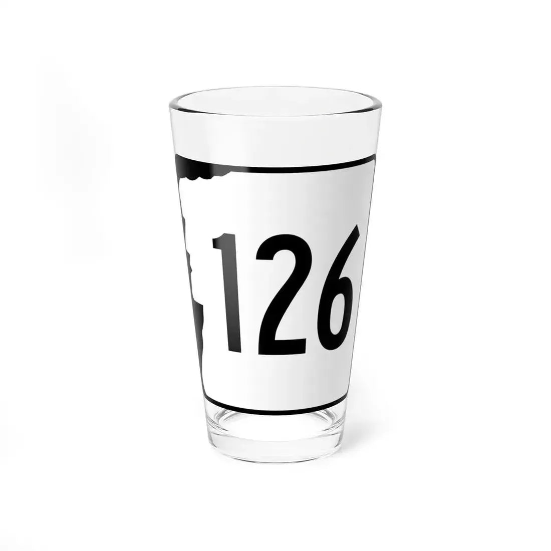 NH Route 126 (New Hampshire) (Road Sign) Pint Glass 16oz 16oz - Go Mug Yourself