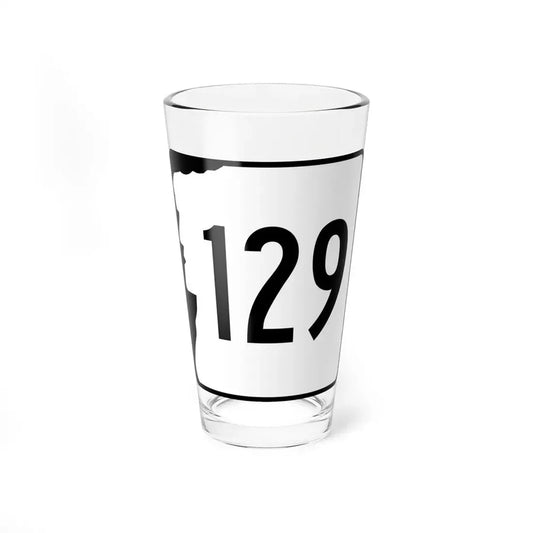 NH Route 129 (New Hampshire) (Road Sign) Pint Glss 16oz 16oz - Go Mug Yourself