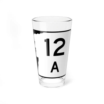 NH Route 12A (New Hampshire) (Road Sign) Pint Glass 16oz - Go Mug Yourself