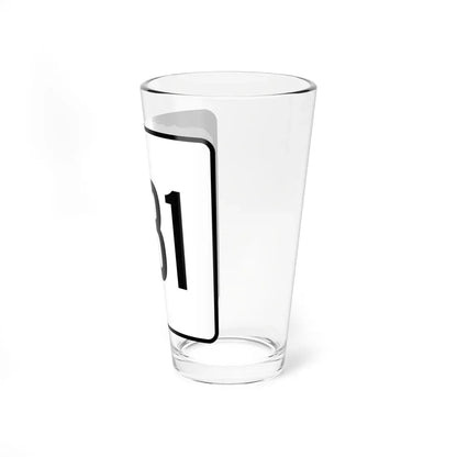 NH Route 131 (New Hampshire) (Road Sign) Pint Glass 16oz - Go Mug Yourself
