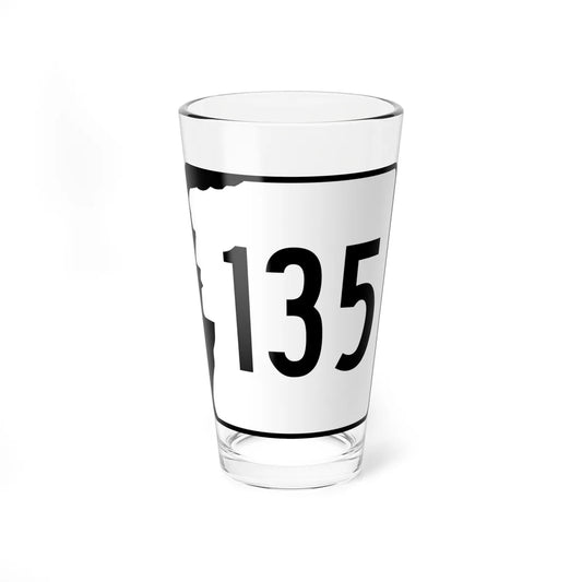 NH Route 135 (New Hampshire) (Road Sign) Pint Glss 16oz 16oz - Go Mug Yourself