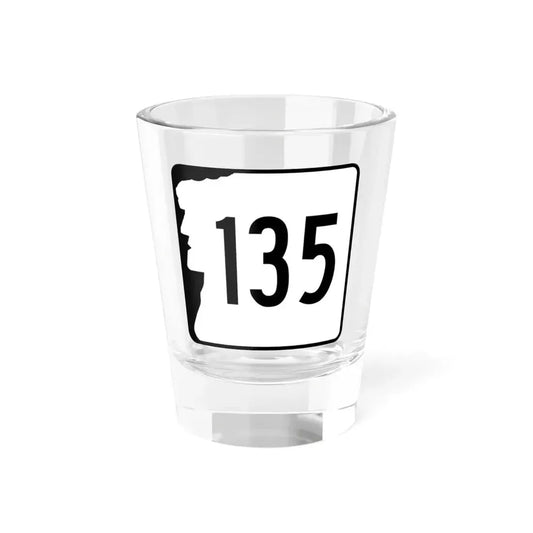 NH Route 135 (New Hampshire) (Road Sign) Shot Glass 1.5oz 1.5oz - Go Mug Yourself