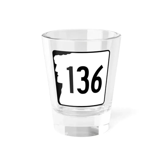 NH Route 136 (New Hampshire) (Road Sign) Shot Glass 1.5oz 1.5oz - Go Mug Yourself