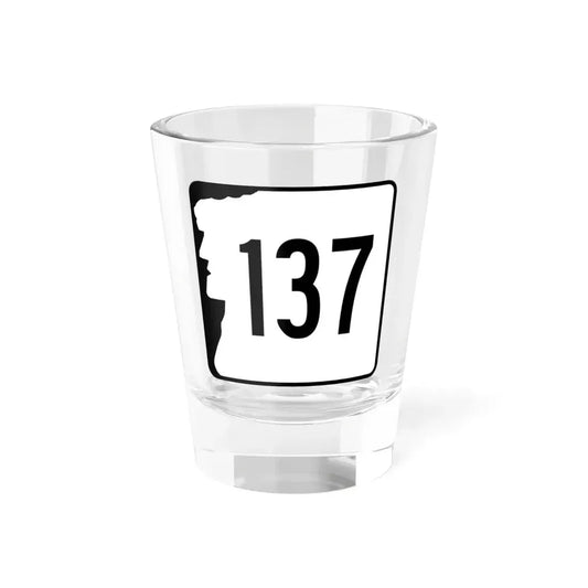 NH Route 137 (New Hampshire) (Road Sign) Shot Glass 1.5oz 1.5oz - Go Mug Yourself