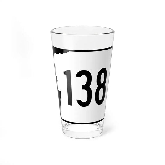NH Route 138 (New Hampshire) (Road Sign) Pint Glss 16oz 16oz - Go Mug Yourself