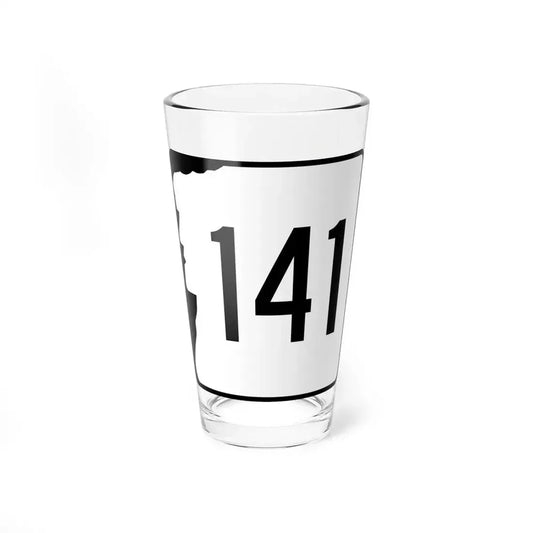 NH Route 141 (New Hampshire) (Road Sign) Pint Glass 16oz 16oz - Go Mug Yourself
