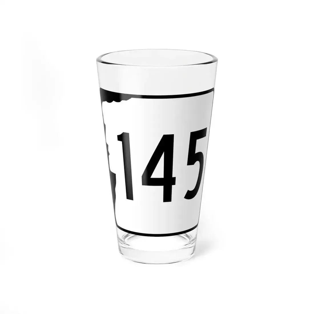 NH Route 145 (New Hampshire) (Road Sign) Pint Glass 16oz 16oz - Go Mug Yourself