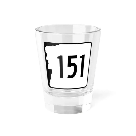 NH Route 151 (New Hampshire) (Road Sign) Shot Glass 1.5oz 1.5oz - Go Mug Yourself