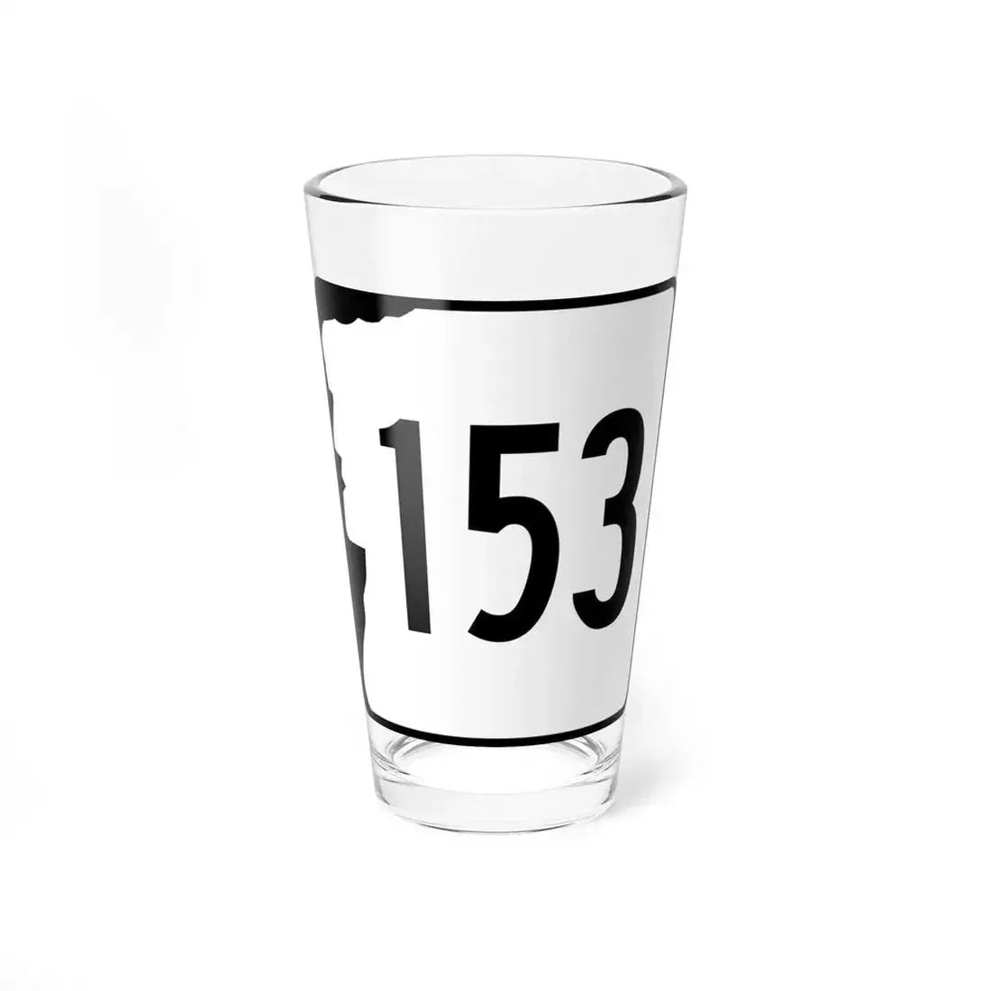 NH Route 153 (New Hampshire) (Road Sign) Pint Glass 16oz 16oz - Go Mug Yourself