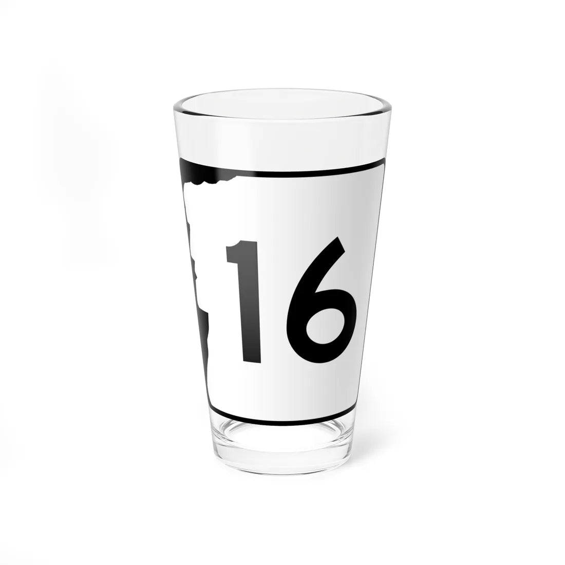 NH Route 16 (New Hampshire) (Road Sign) Pint Glass 16oz 16oz - Go Mug Yourself