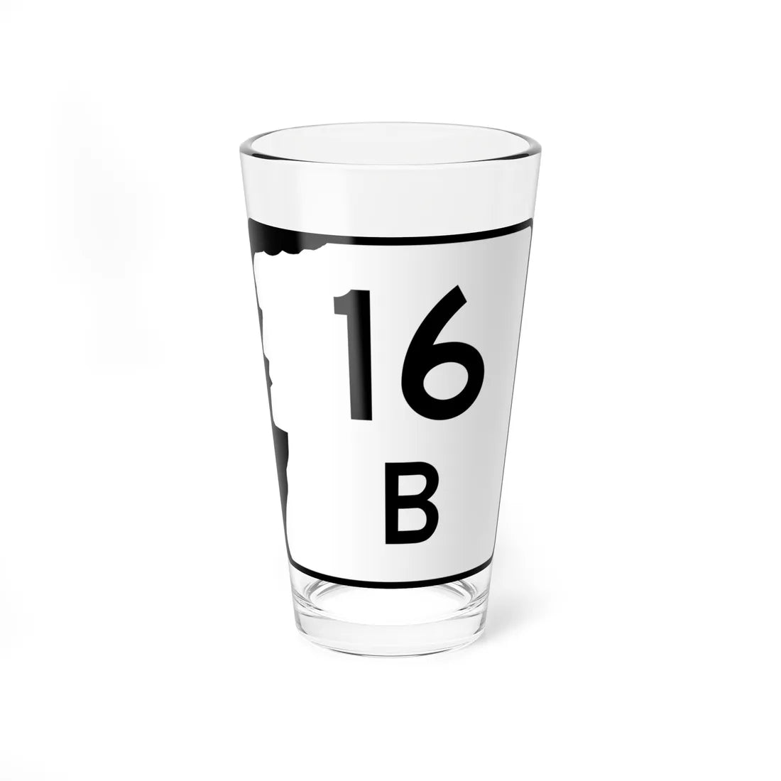 NH Route 16B (New Hampshire) (Road Sign) Pint Glass 16oz - Go Mug Yourself