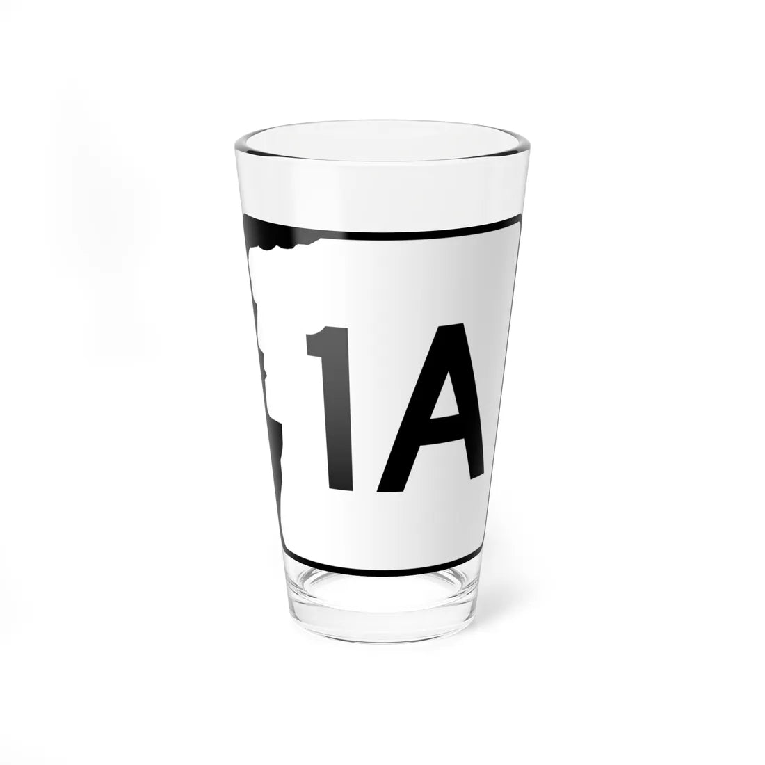 NH Route 1A (New Hampshire) (Road Sign) Pint Glass 16oz 16oz - Go Mug Yourself