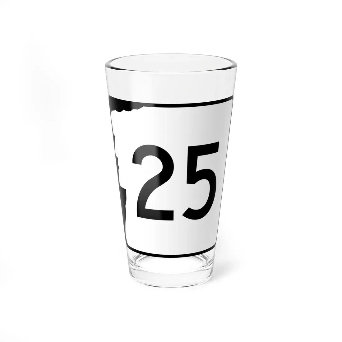 NH Route 25 (New Hampshire) (Road Sign) Pint Glass 16oz 16oz - Go Mug Yourself