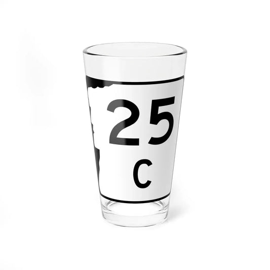 NH Route 25C (New Hampshire) (Road Sign) Pint Glass 16oz 16oz - Go Mug Yourself
